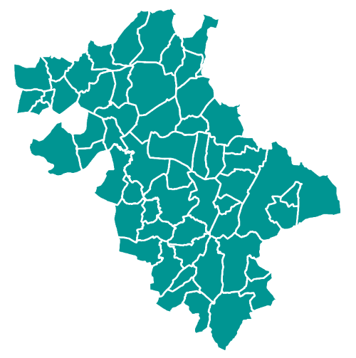 Carte des territoires de la communauté de communes du Val de l'Aisne (CCVA)